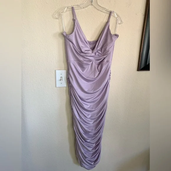 Dresses | Nwot Lavender Ruched Bodycon Dress